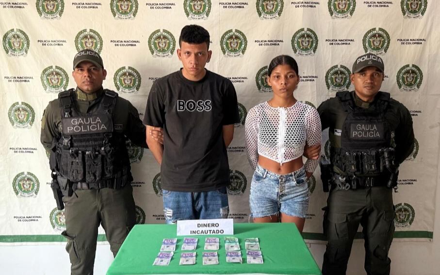 Capturan a alias ‘Jushepe’ y a su prima. // Policía Metropolitana de Cartagena