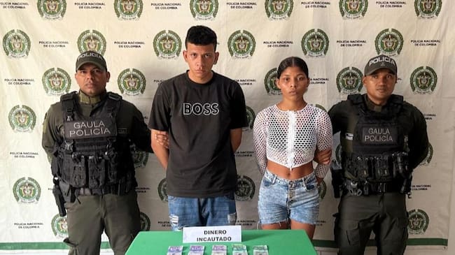Capturan a alias ‘Jushepe’ y a su prima. // Policía Metropolitana de Cartagena