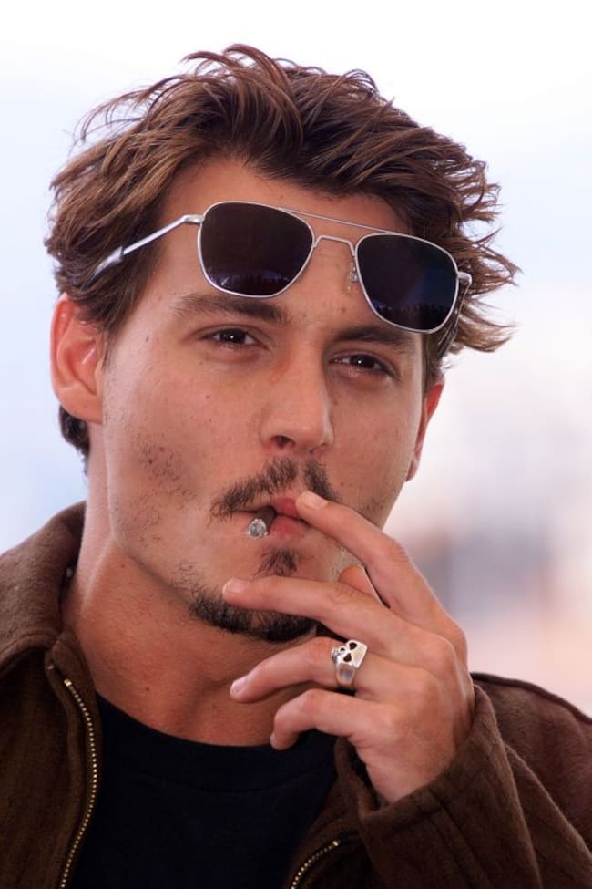 Johnny Depp en su juventud