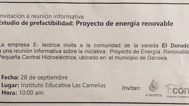Polémica por proyecto de central hidroeléctrica en Génova, Quindío
