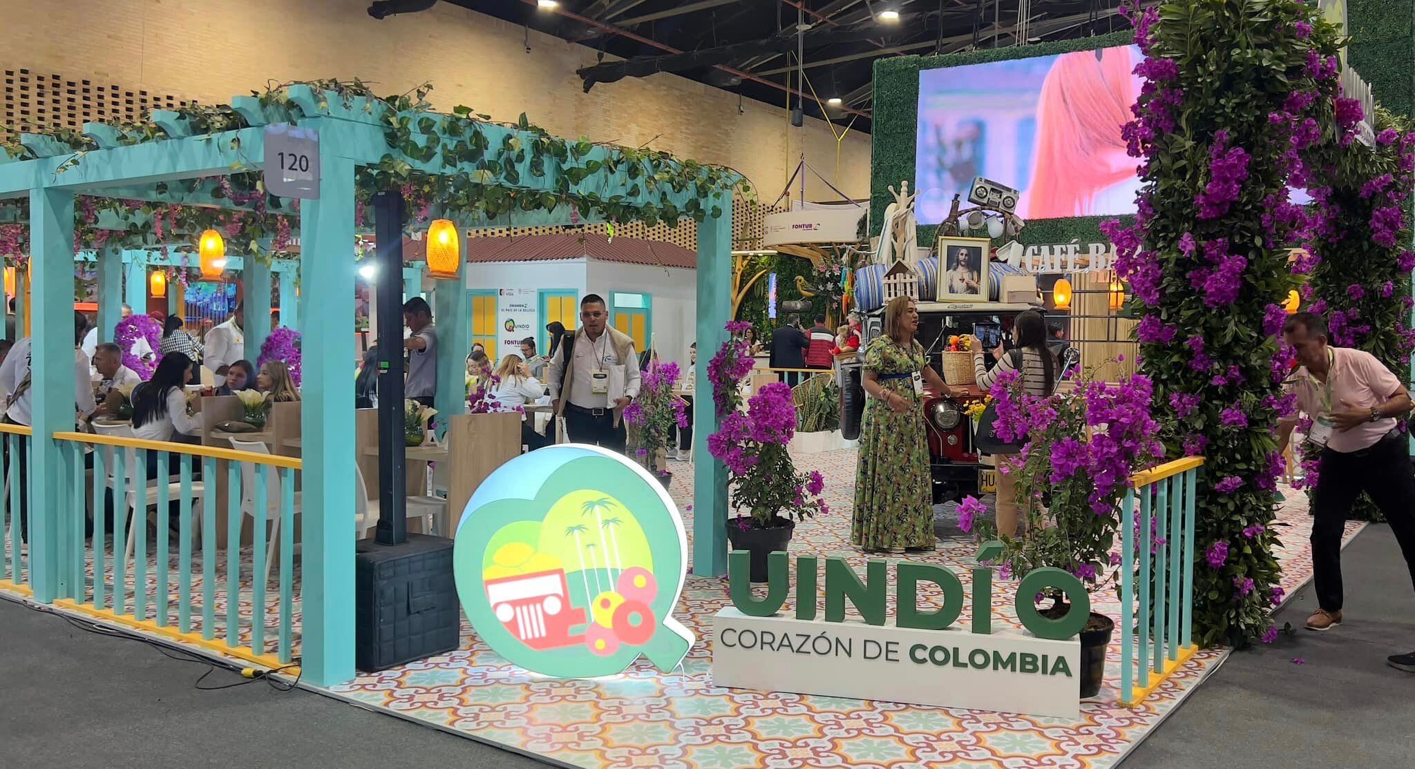 Stand del Quindío en la vitrina turística de Anato en Corferias en Bogotá, Foto: Gobernación del Quindío