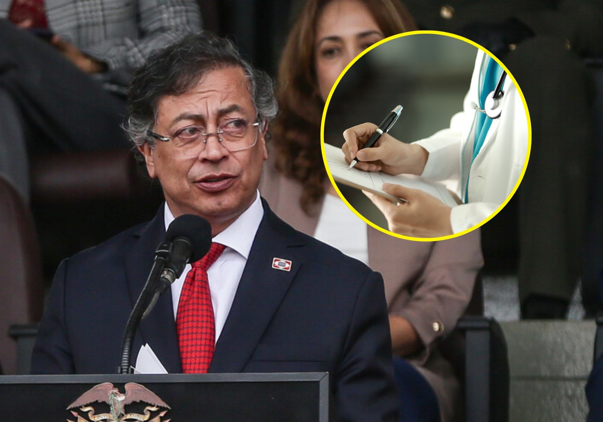 Presidente Gustavo Petro y EPS. Foto: Getty Images.