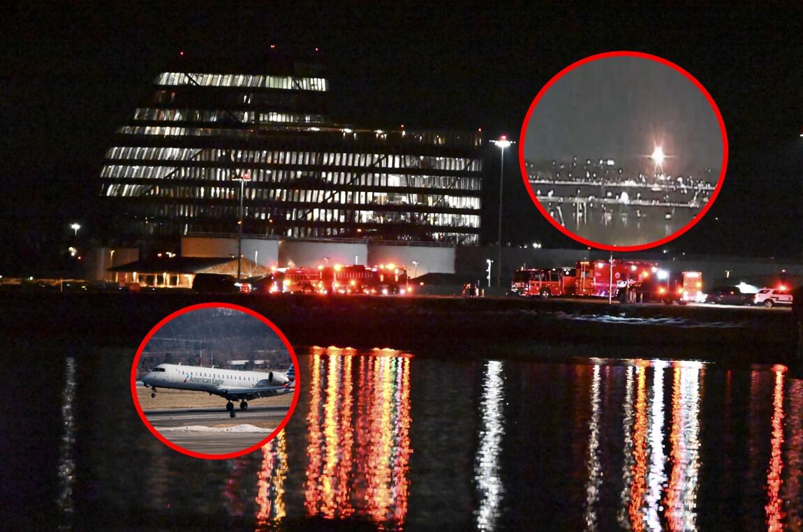 Accidente en Washington entre avión pequeño y helicóptero militar cerca del Aeropuerto Ronald Reagan. Cortesía: Getty Images