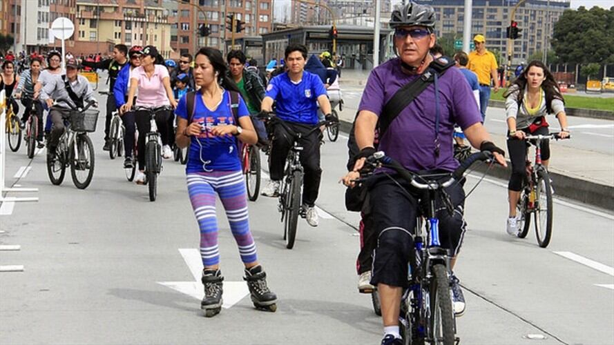Ciclovía en Bogotá. Foto: Colprensa