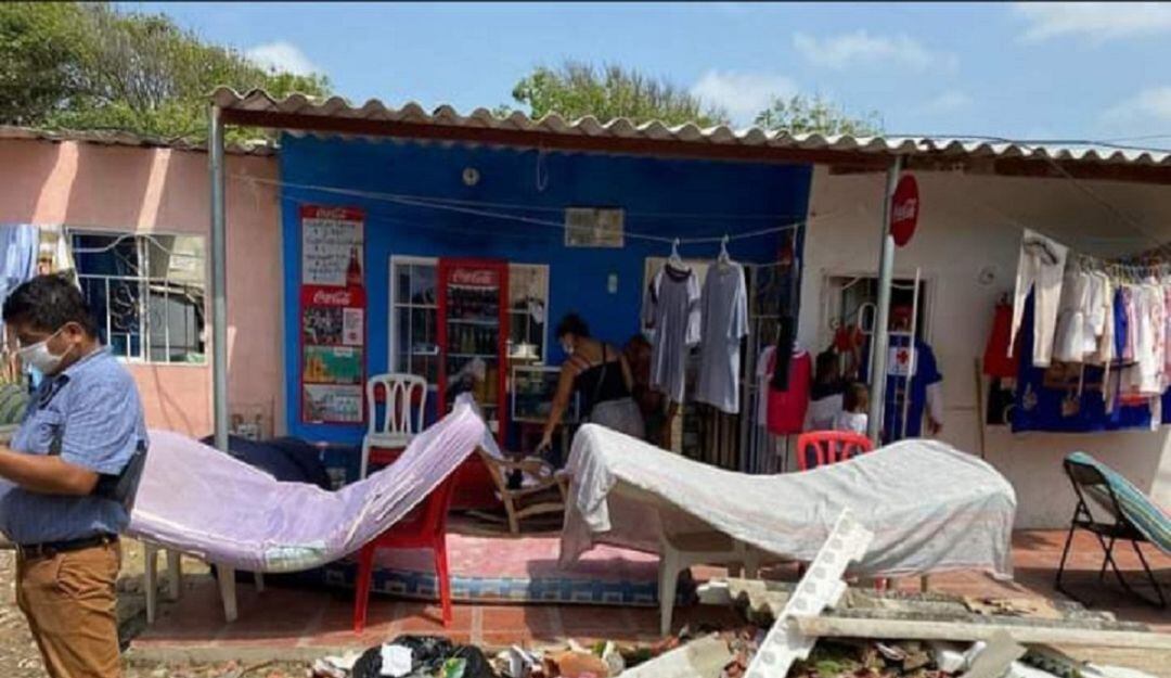 Viviendas afectadas por el vendaval 