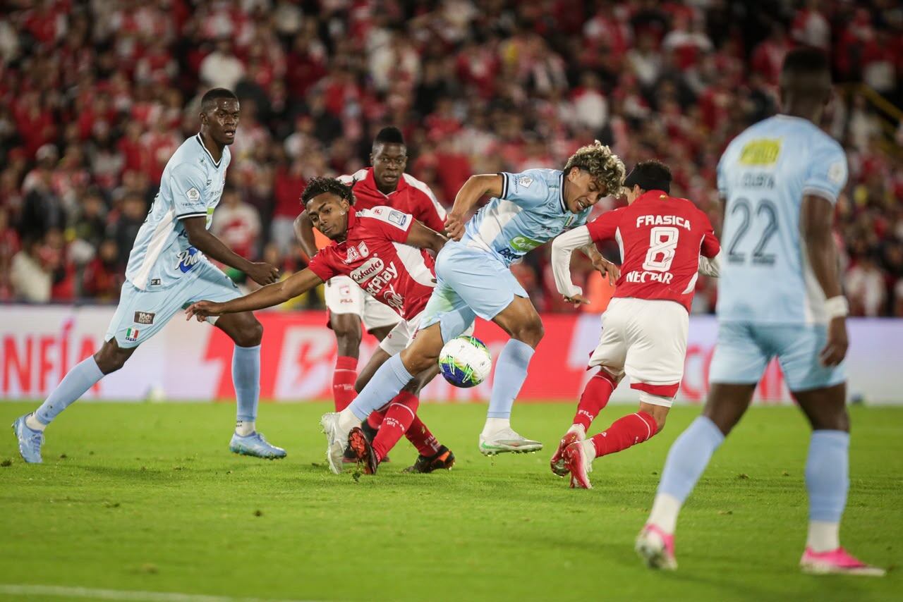 Santa Fe y Once Caldas empataron 2-2 en el estadio El Campín / Colprensa.