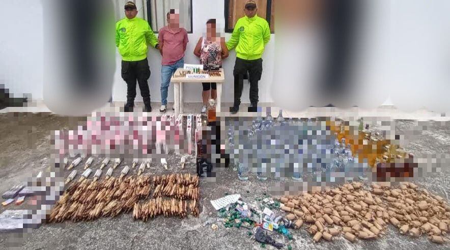 Capturados presuntos miembros de red de contrabando en Taminango | Foto: Policía Nariño