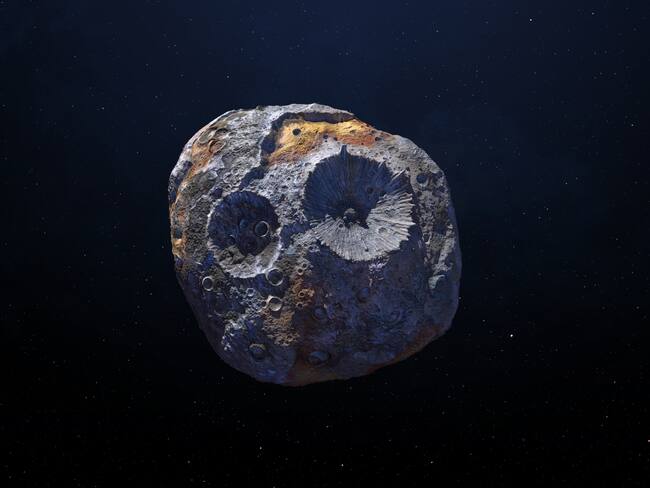 Ilustración del asteroide Psyche 16. Foto: Getty Images