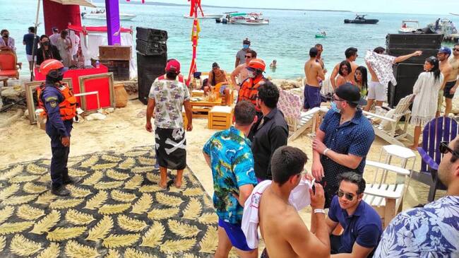 Suspendieron fiesta clandestina en Islas del Rosario con boleta de $200.000