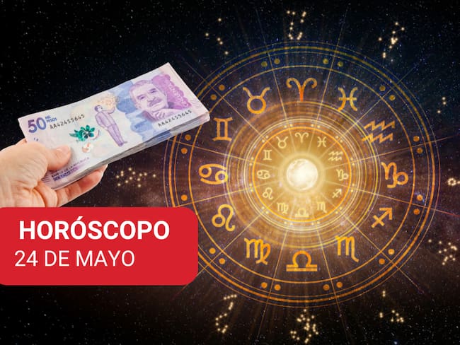 Ilustración del horóscopo occidental y billetes colombianos de 50 mil pesos (Fotos vía Getty Images)