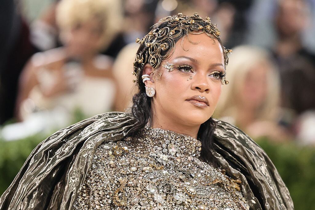 NEW YORK, NEW YORK - MAY 04:  Rihanna attends the 2026 Met Gala Celebrating "Costume Art" - Arrivals at Metropolitan Museum of Art on May 04, 2026 in New York City. (Photo by Theo Wargo/FilmMagic)