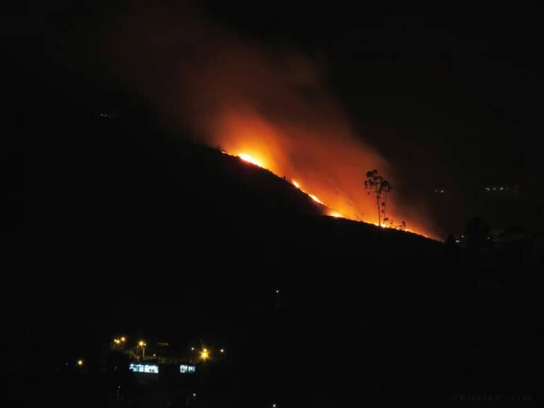 Incendio forestal de la vereda Manzanillo de Medellín.