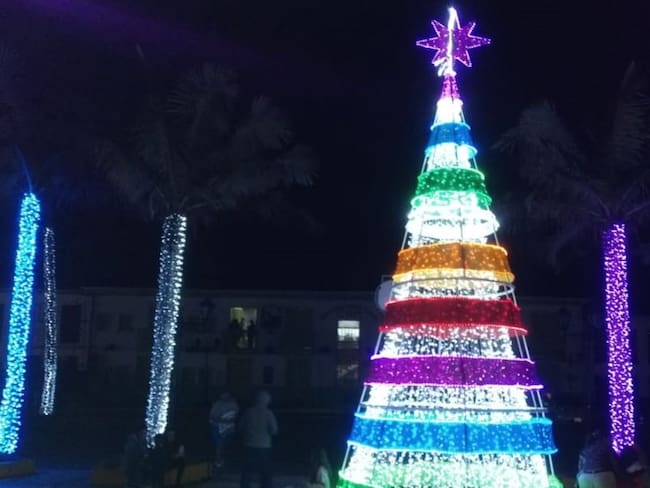 Arbolito  de navidad ubicado en el municipio de Salento, Quindío