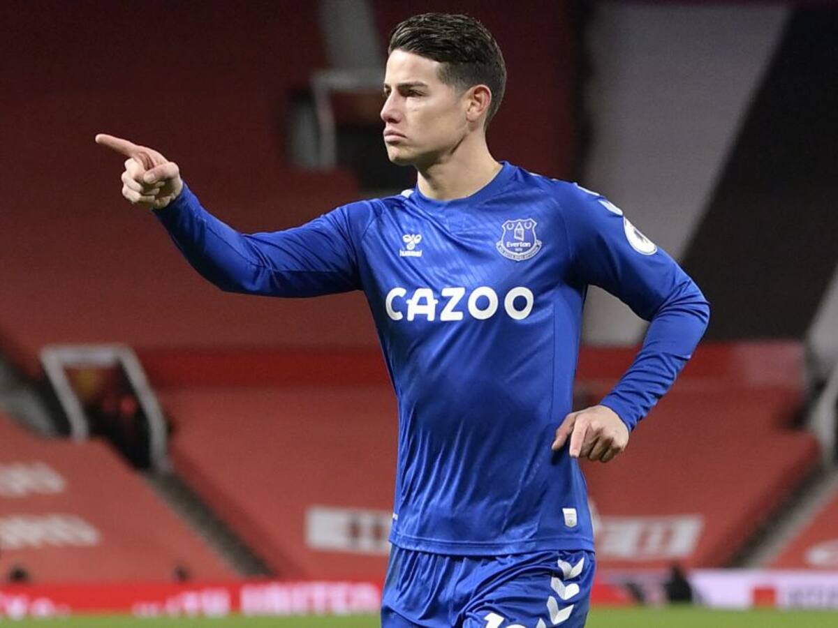 James Rodríguez convocado en el Everton para enfrentar a Manchester City