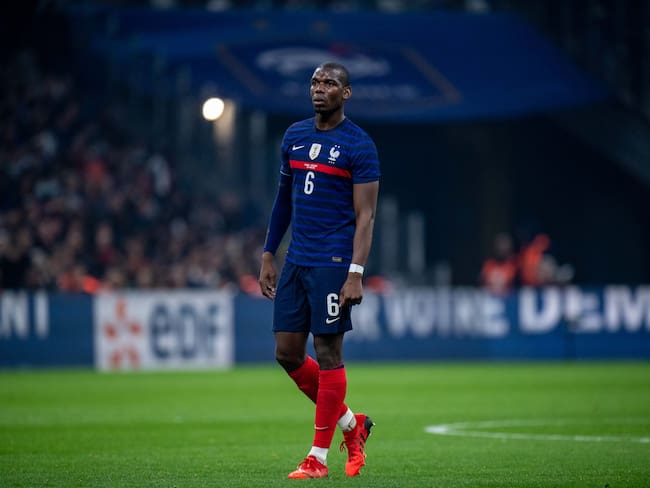 MARSEILLE, FRANCE - MARCH 25: Paul Pogba of France during the international friendly match between France and Ivory Coast at Orange Velodrome on March 25, 2022 in Marseille, . (Photo by Sebastian Frej/MB Media/Getty Images)