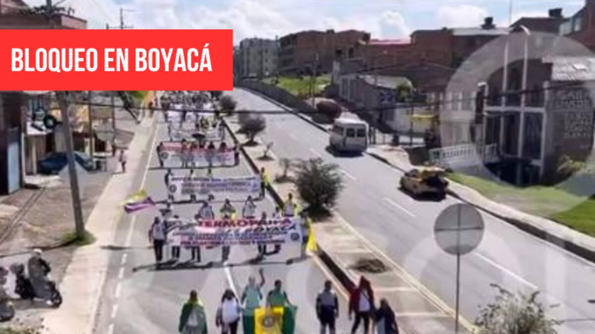 ¡Pilas! Bloqueos en la vía Paipa – Tunja: trabajadores de Sintraelecol marchan pacificamente