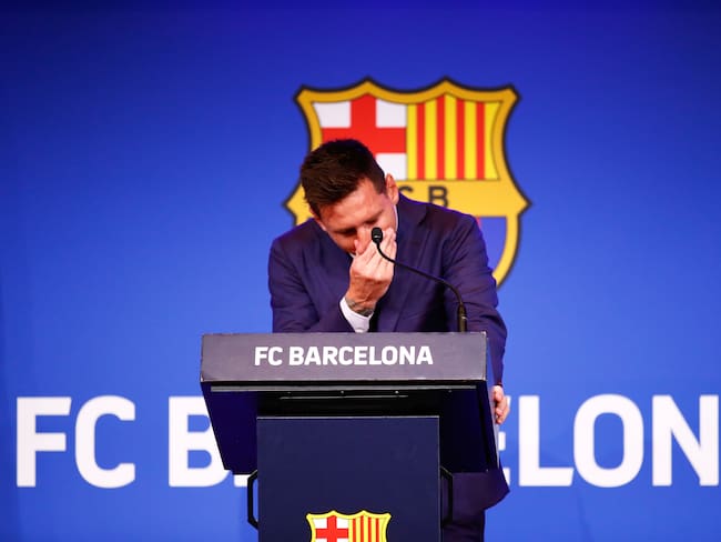 Lionel Messi en su despedida del Barcelona. (Photo by Eric Alonso/Getty Images)