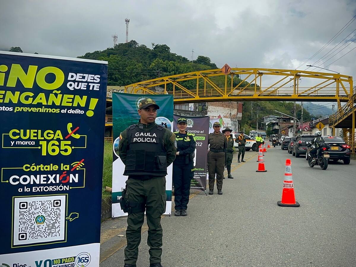 Puente festivo, Policía Quindío y los controles en las vías en especial hacia el alto de la línea