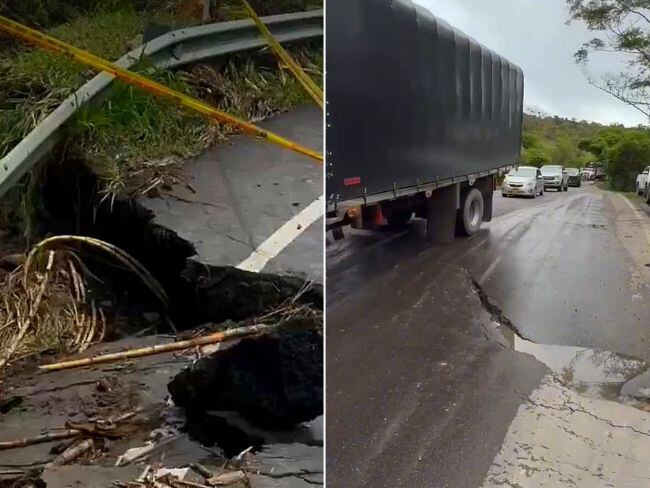 Vía Bucaramanga a Bogotá en riesgo de colapso