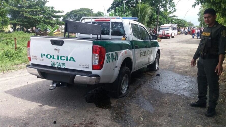 Policía muerto en Tibú. Foto: Cortesía: Diego Villamizar
