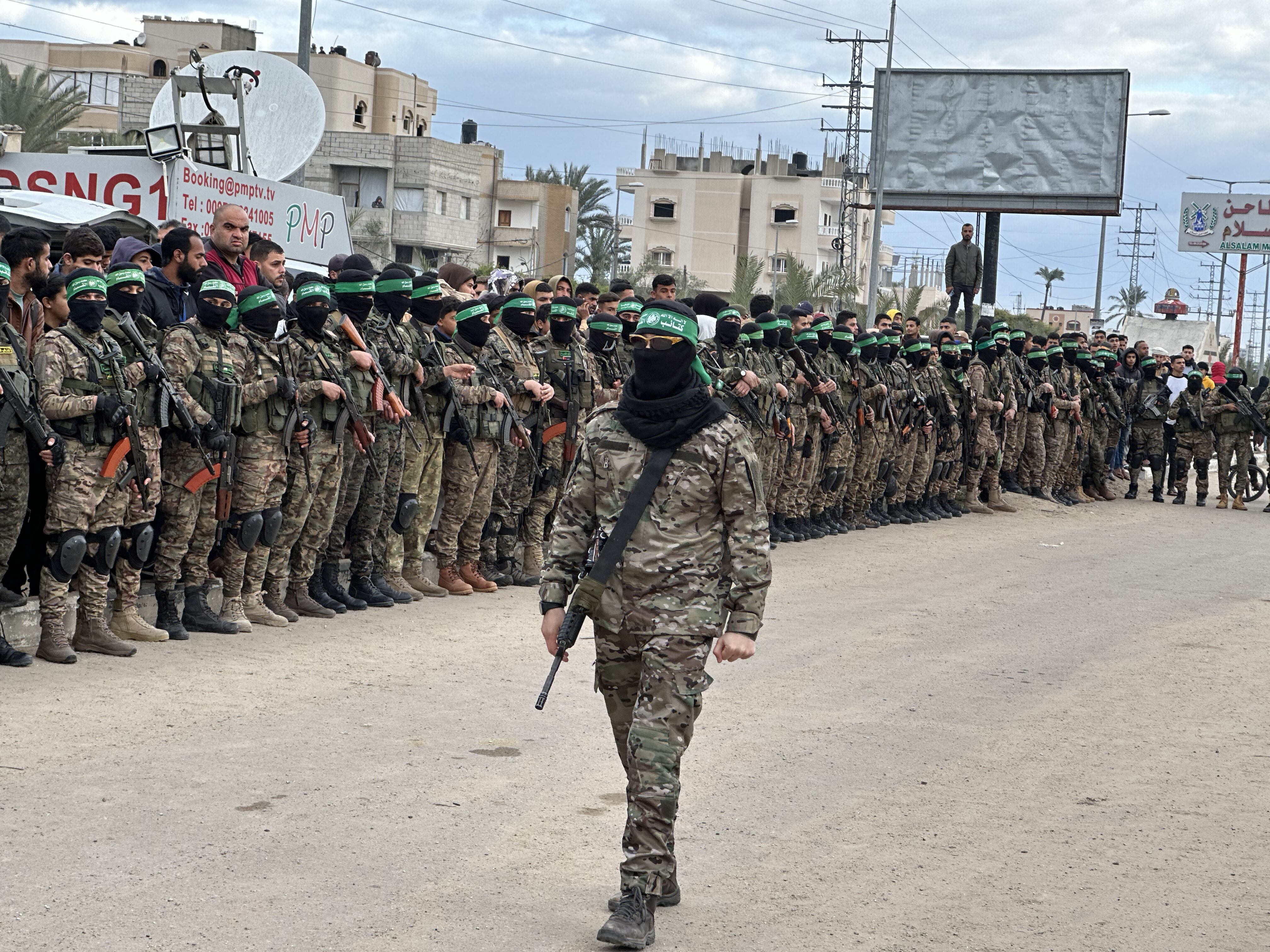 Miembros del grupo Hamás. FOTO: Ashraf Amra/Anadolu /Getty Images