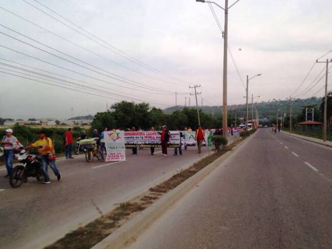 Centrales obreras marcharon en Cartagena en apoyo al paro camionero y campesino