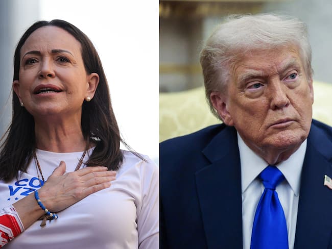 María Corina Machado y Donald Trump. FOTO: Getty Images