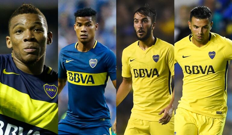Frank Fabra, Wilmar Barrios, Sebastián Pérez y Edwin Cardona