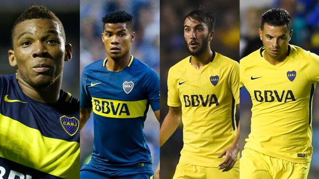 Frank Fabra, Wilmar Barrios, Sebastián Pérez y Edwin Cardona