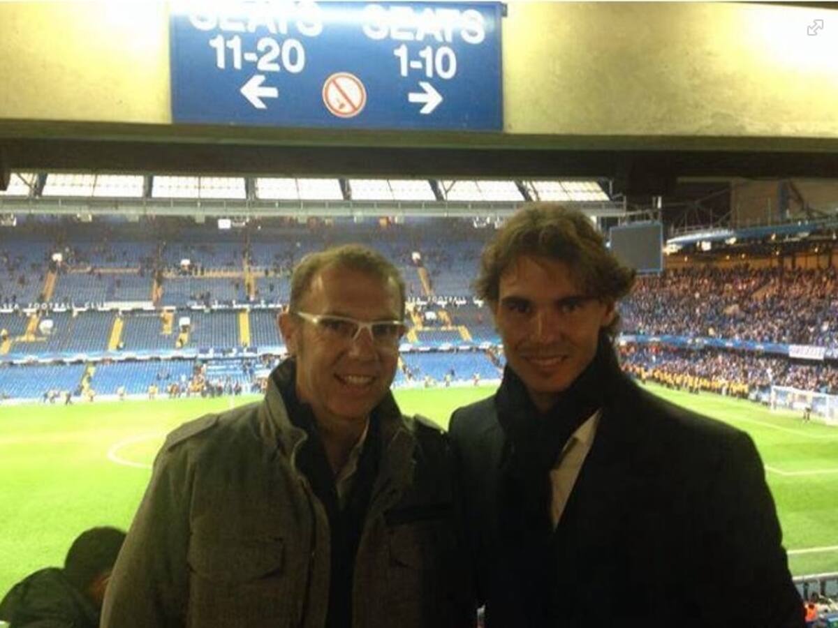 Nadal disfrutó de una noche de fútbol en Stamford Bridge
