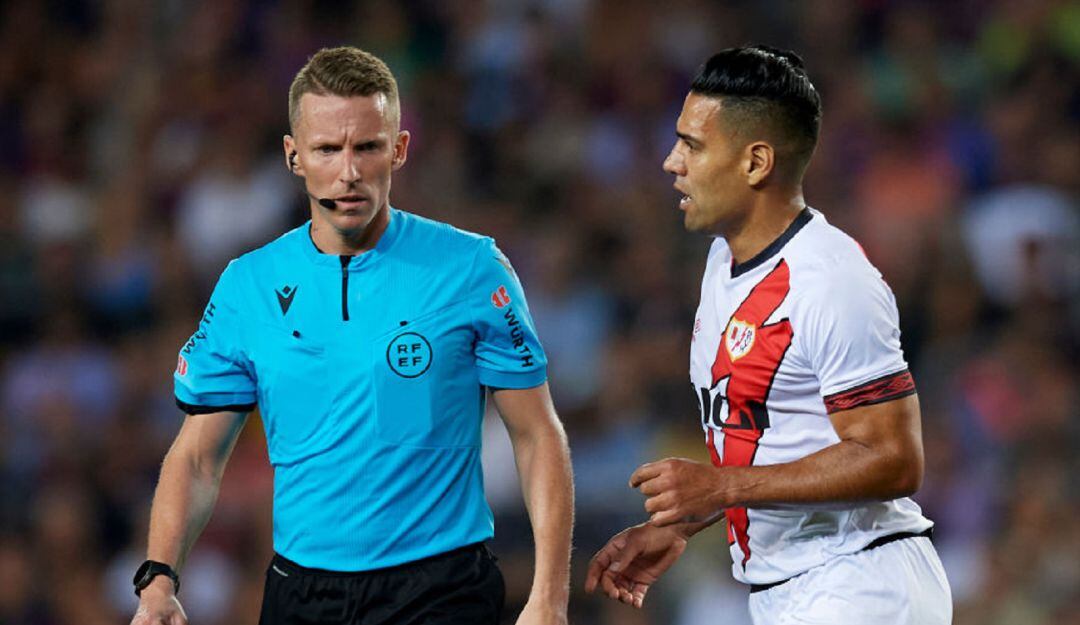 Falcao García en el partido ante Barcelona