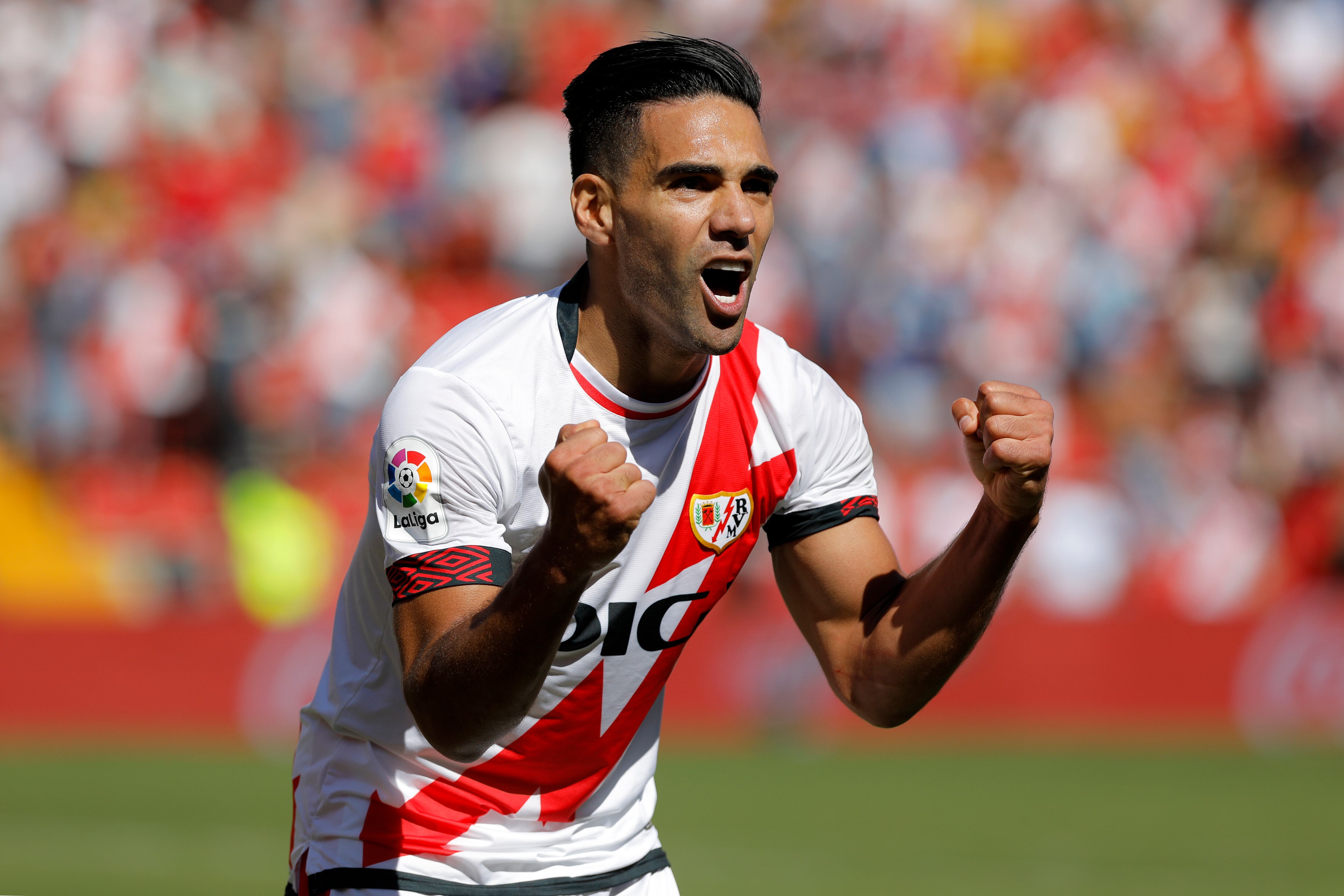 Radamel Falcao of Rayo Vallecano. (Photo by DAX Images/NurPhoto via Getty Images)