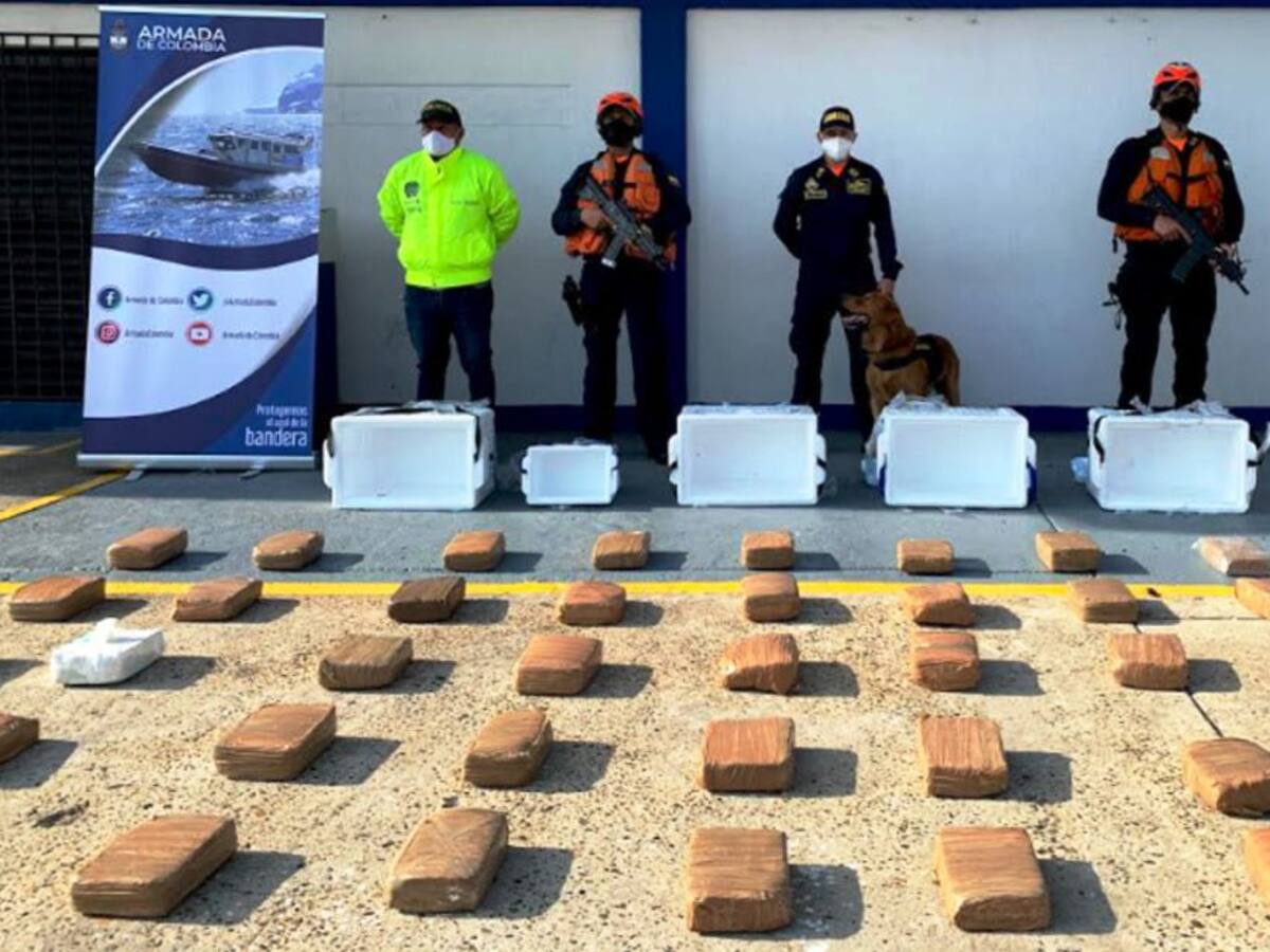 Armada de Colombia incauta cargamento de marihuana en Cartagena