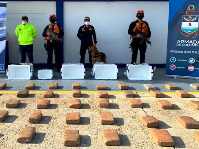 Armada de Colombia incauta cargamento de marihuana en Cartagena