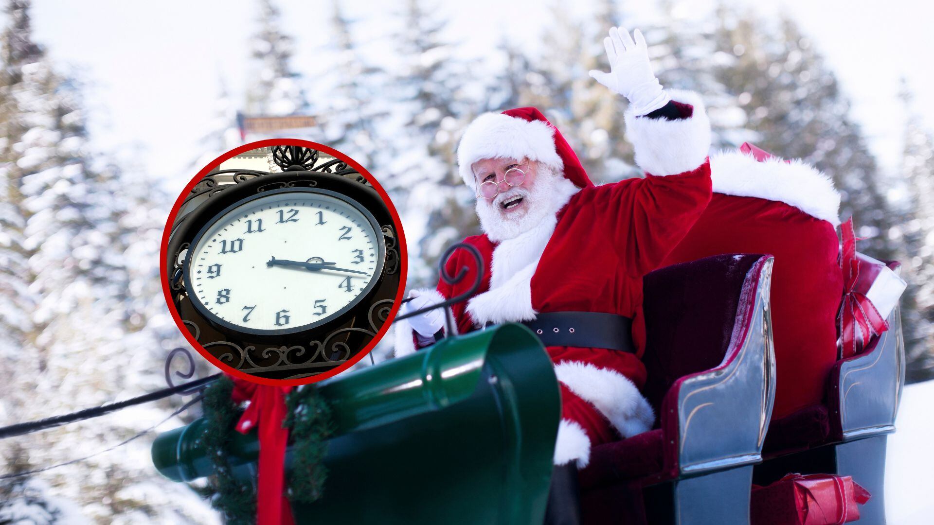 Papá Noel en trineo. Fotos: Getty Images.