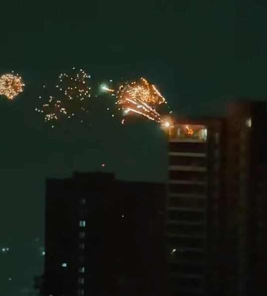Quema de pólvora en residencia del Poblado, Medellín Foto: redes sociales.