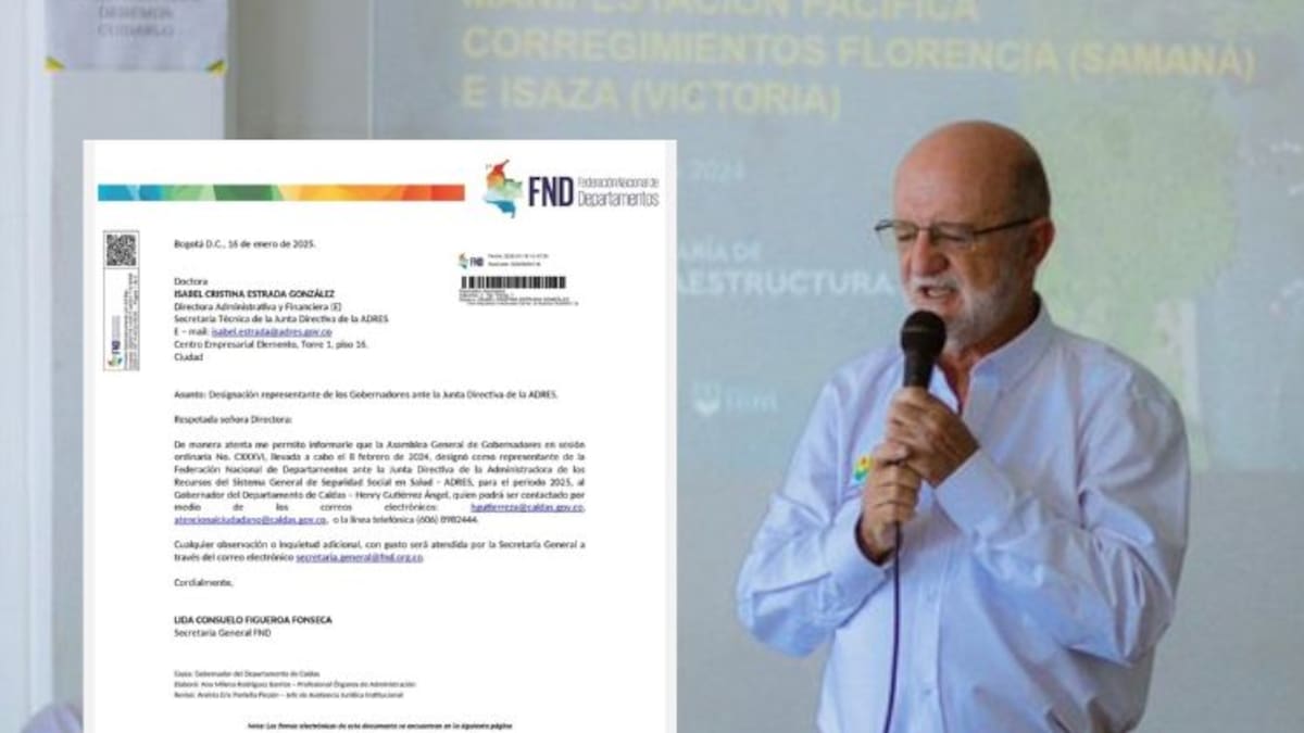 Gobernador de Caldas elegido representante ante la Administradora de los Recursos de la Salud -ADRES