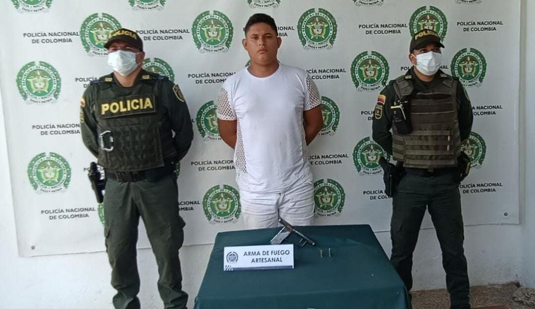 Esta vez fue capturado con un arma de fuego en el barrio Santa Rita del municipio de Magangué