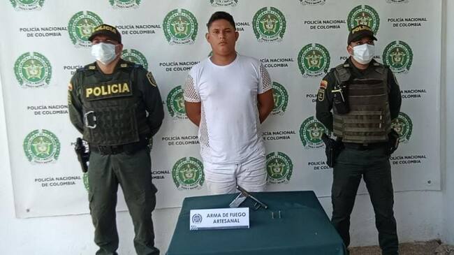 Esta vez fue capturado con un arma de fuego en el barrio Santa Rita del municipio de Magangué