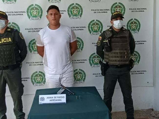 Esta vez fue capturado con un arma de fuego en el barrio Santa Rita del municipio de Magangué