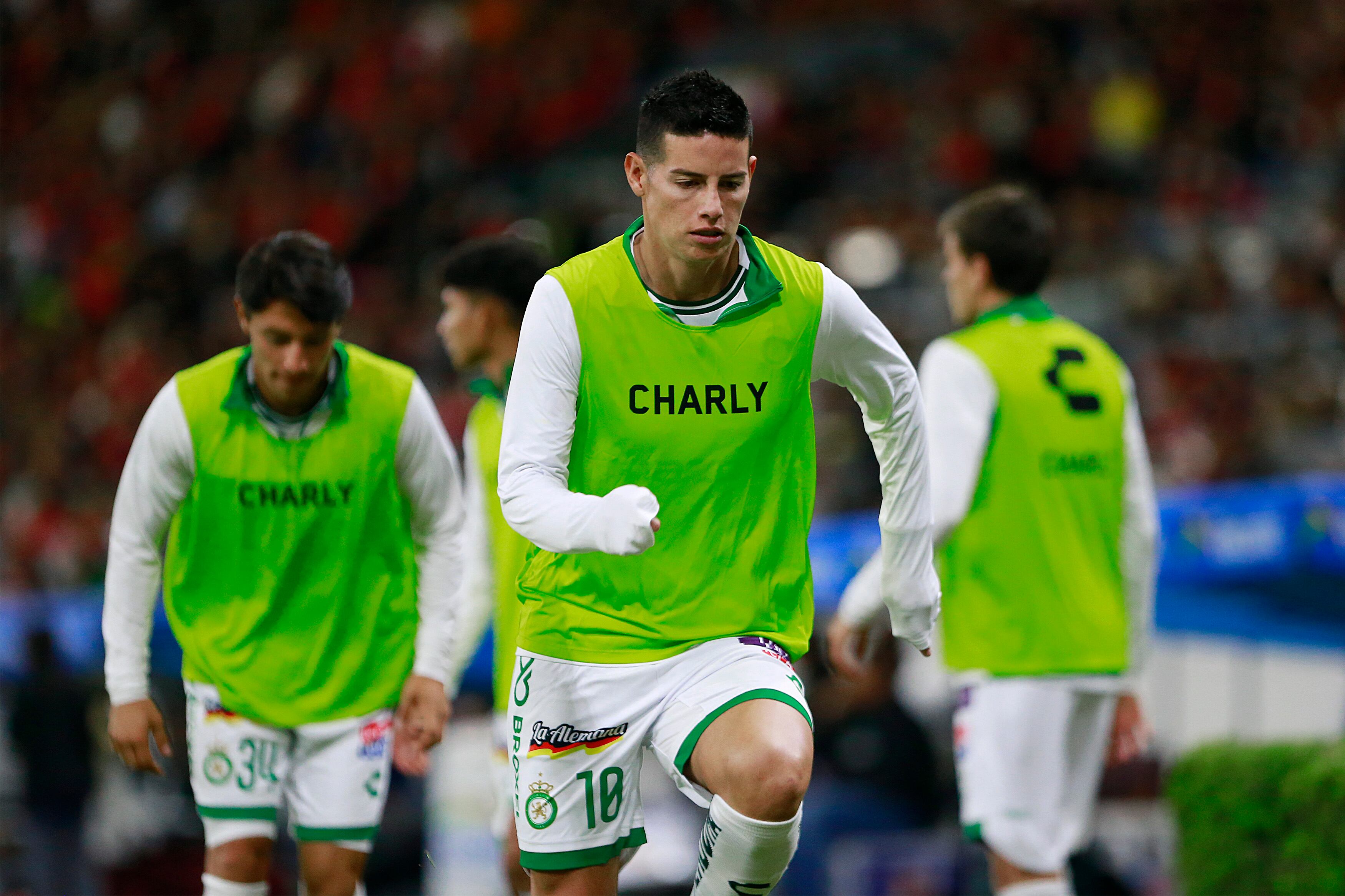 James Rodríguez durante un calentamiento del Club León. (Photo by Alfredo Moya/Jam Media/Getty Images)