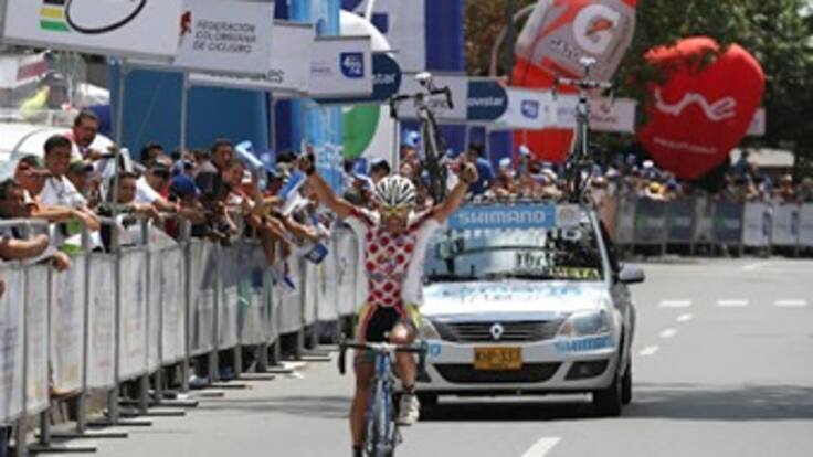 Fernando Camargo ganó en Manizales la novena etapa de la Vuelta a Colombia