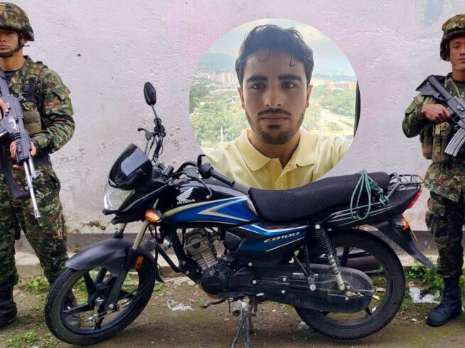 Moto recuperada en el corregimiento Travesías de Briceño, propiedad del periodista Mateo Pérez.