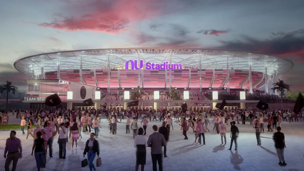 Nu, banco brasileño fundado por un colombiano, de el nombre para el nuevo estadio del club que se inaugura el 4 de abril de 2026. 
(Foto:   Cortesía Nu Bank)