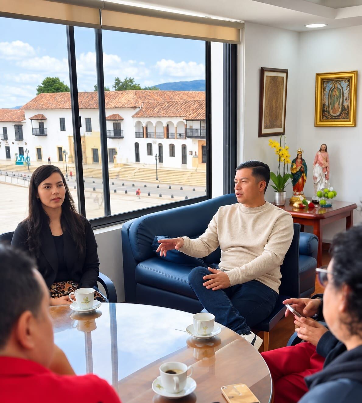 El Consejo de Cultura de Tunja se reunió con el alcalde Rafael Acevedo Pedroza y se llegaron a varios acuerdos / Foto: Suministrada.