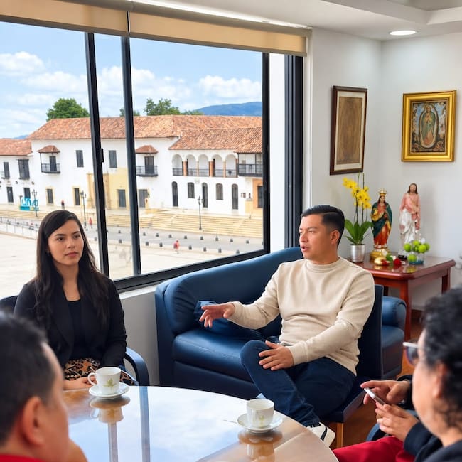 El Consejo de Cultura de Tunja se reunió con el alcalde Rafael Acevedo Pedroza y se llegaron a varios acuerdos / Foto: Suministrada.