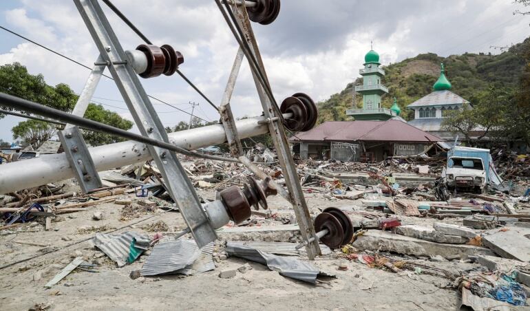 Escombros en las calles tras el terremoto y posterior tsunami en Palu