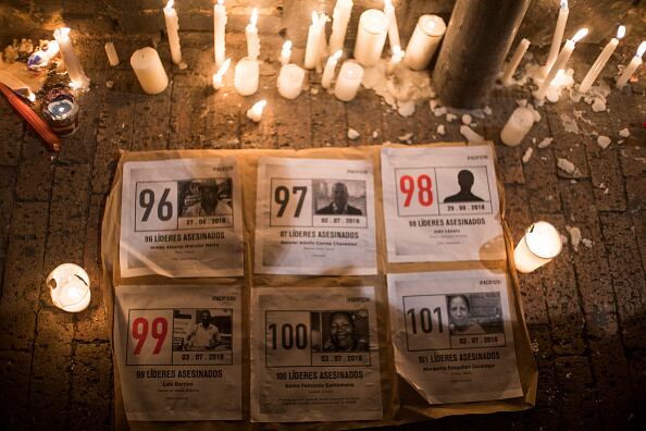 Lideres sociales asesinados. Foto: Getty