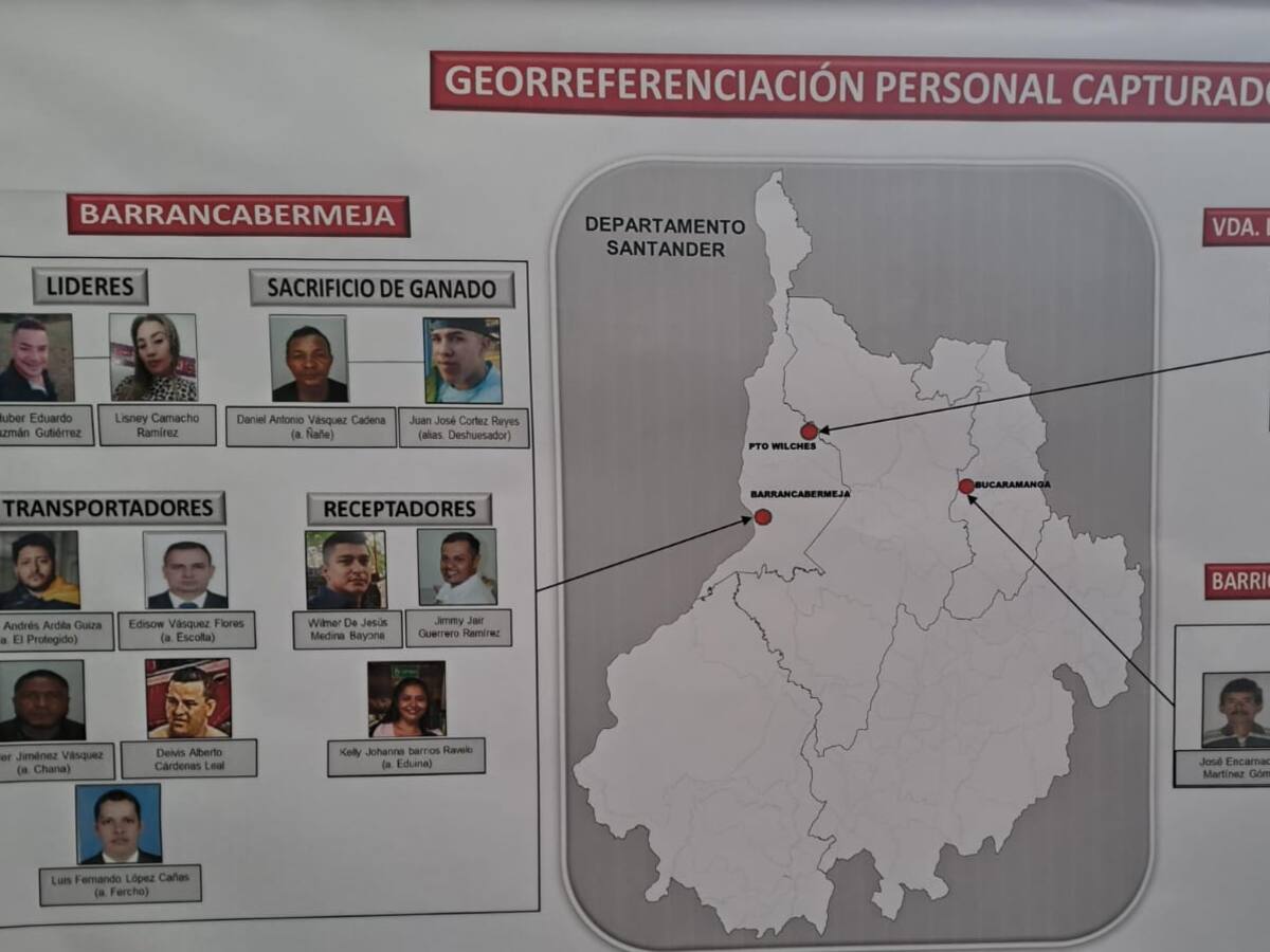 Así robaban ganado en Santander los 17 integrantes de Los Matarifes