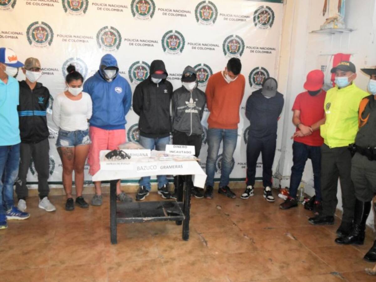 Diez integrantes de una banda fueron capturados en Santa Rosa de Cabal